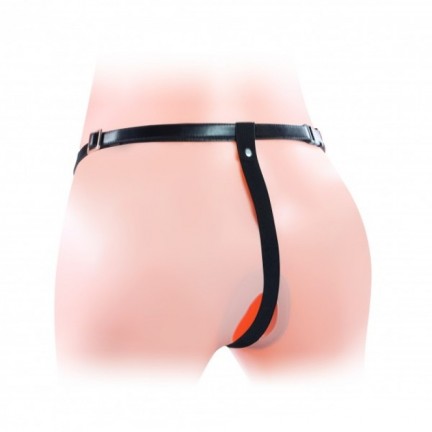 Фаллопротез для двойного проникновения с вибрацией Vibrating Unisex Hollow Strap On