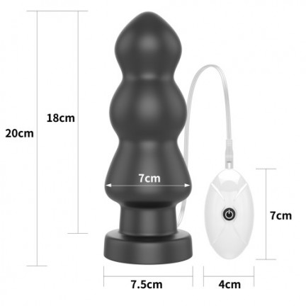 Большая анальная елочка с вибрацией King Sized Vibrating Anal Rigger 20 см