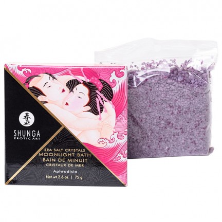 Соль мёртвого моря Shunga Moonlight Bath Aphrodisia с цветочным ароматом, 75 гр.