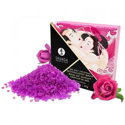 Соль мёртвого моря Shunga Moonlight Bath Aphrodisia с цветочным ароматом, 75 гр.