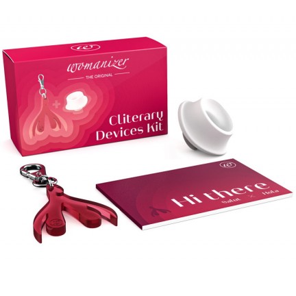 Набор Womanizer Cliterary Devices Kit силиконовая насадка и брелок на ключи