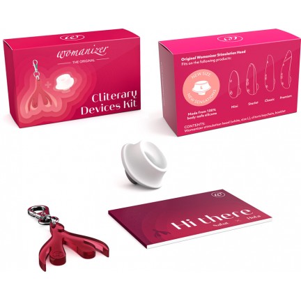 Набор Womanizer Cliterary Devices Kit силиконовая насадка и брелок на ключи