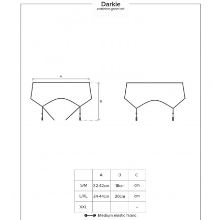 Пояс-трусики для чулок с пикантным доступом Darkie L/XL