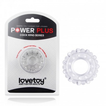 Прозрачное эрекционное кольцо Power Plus Cock Ring