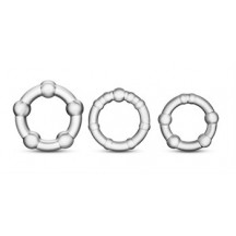 Набор колец прозрачных Power Plus Triple Beaded Ring Set