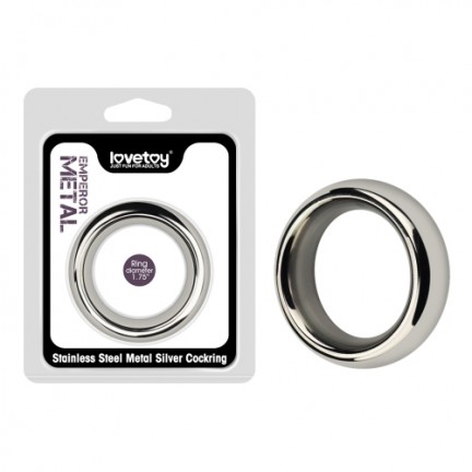 Металлическое эрекционное кольцо Stainless Steel Metal Silver Cockring 1,75 in