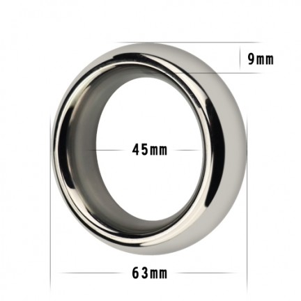 Металлическое эрекционное кольцо Stainless Steel Metal Silver Cockring 1,75 in