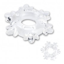 Прозрачное эрекционное кольцо Snowflake