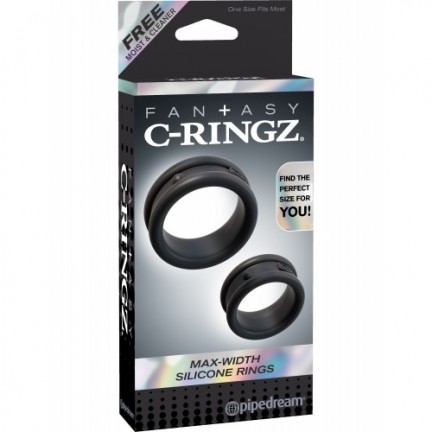 Набор из двух эрекционных колец Fantasy C-Ringz Max-Width Silicone Rings