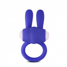 Синее виброкольцо Power Clit Cockring Rabbit
