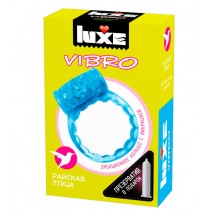 Виброкольцо с презервативом Luxe Vibro Райская Птица