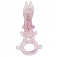 Виброкольцо розовое Long Ears Cock Ring