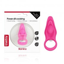 Виброкольцо Power Clit Silicone Cockring розовое