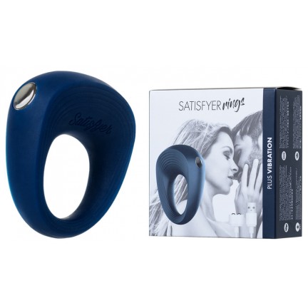 Эрекционное кольцо на пенис Satisfyer Rings, силикон, синий 5,5 см