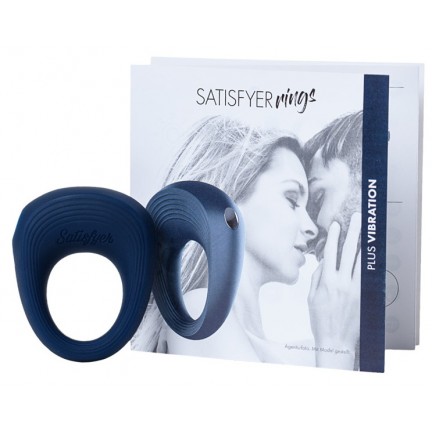 Эрекционное кольцо на пенис Satisfyer Rings, силикон, синий 5,5 см