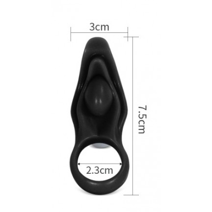 Виброкольцо Power Clit Silicone Cockring черное