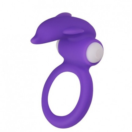 Виброкольцо X-Basic Dolphin Silicone Cockring фиолетовое