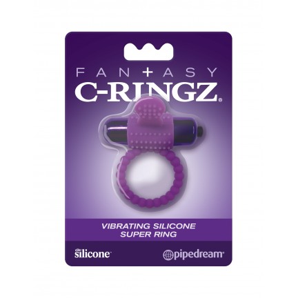 Эрекционное кольцо с вибрацией Fantasy C-Ringz Vibrating Silicone Super Ring