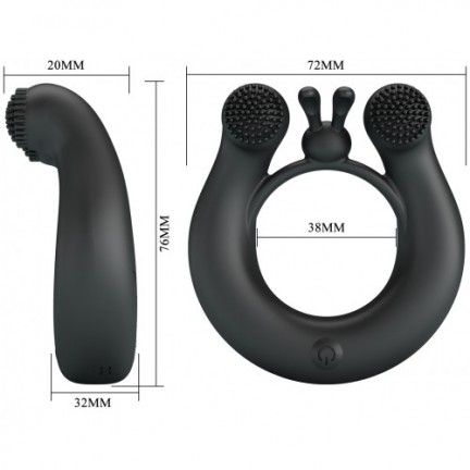 Перезаряжаемое эрекционное вибро-кольцо Vibrant Penis Ring Dahlia