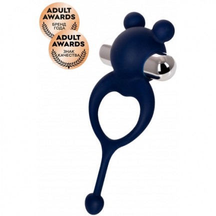 Эрекционное кольцо с вибрацией и хвостиком Jos Mickey