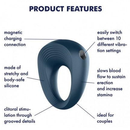 Эрекционное вибро-кольцо на пенис Satisfyer Power Ring