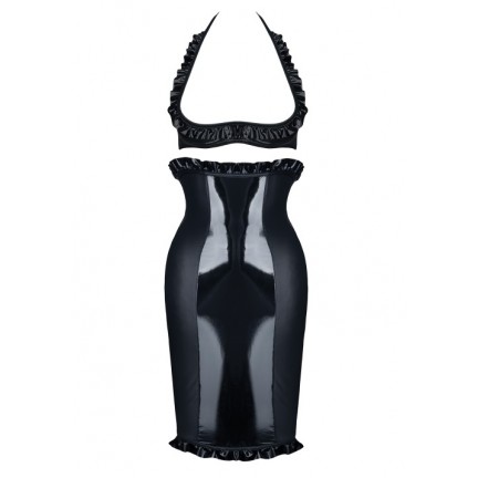 Комплект юбка и лиф с открытой грудью Danika черного цвета размер S