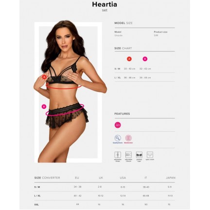 Пикантный комплект белья Heartia S/M Пикантный комплект белья Heartia S/M
