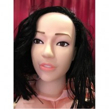 Кукла брюнетка для секса с вибрацией 3D Face Love Doll