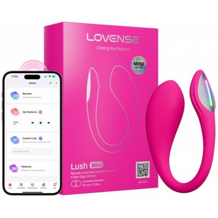 Lovense Lush Mini инновационный смарт-вибростимулятор с LED-подсветкой