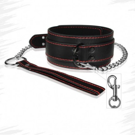 Ошейник с поводком Bondage Fetish Pleasure collar