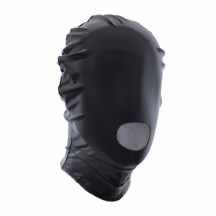 БДСМ маска черная с отверстием для рта