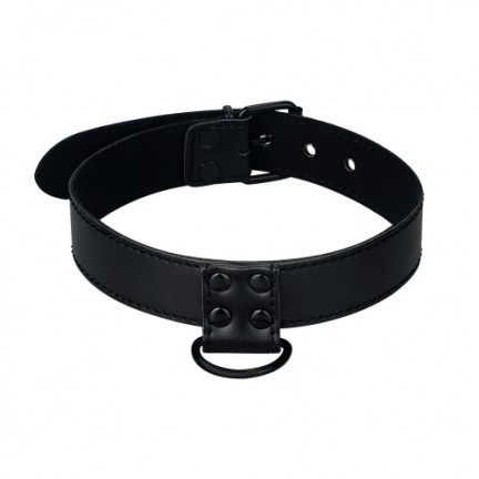 Ошейник с поводком на цепи Bondage Fetish Black Matt Collar With Leash