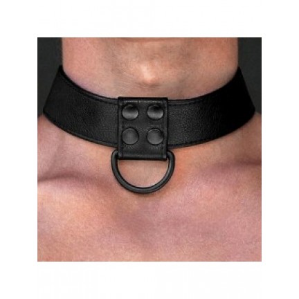 Ошейник с поводком на цепи Bondage Fetish Black Matt Collar With Leash