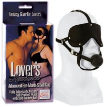 Маска и кляп черные Lover s Headgear