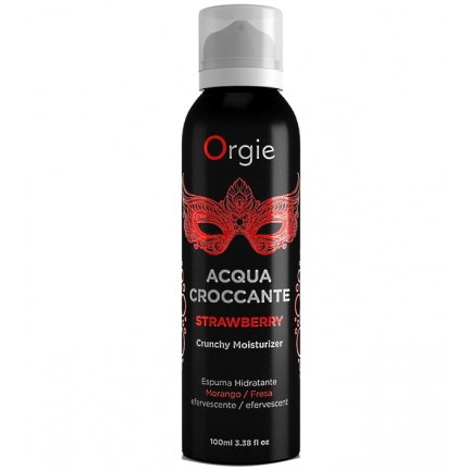 Шипучая увлажняющая пена для чувственного массажа Orgie Acqua Croccante Strawberry, 150 мл