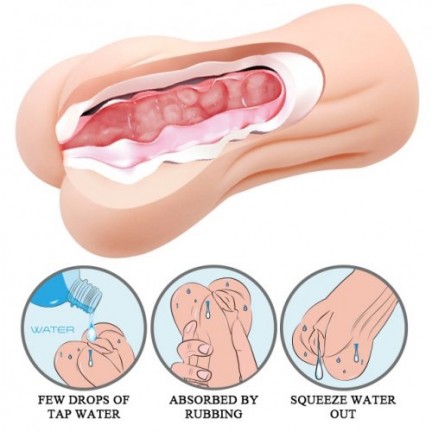 Компактный мастурбатор с эффектом выделения смазки
