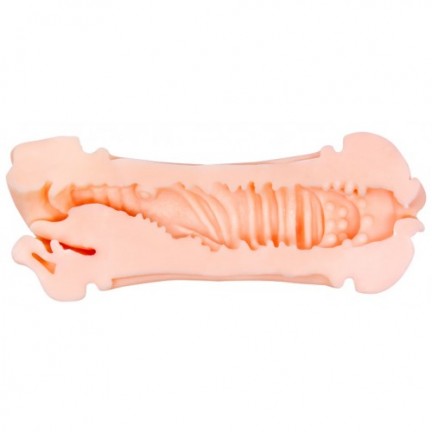 Двусторонний мастурбатор Crazy Bull Nancy вагина и ротик с уплотняющими кольцами