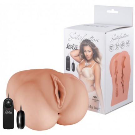 Реалистичный мастурбатор-вагина с вибрацией Satisfaction My Love