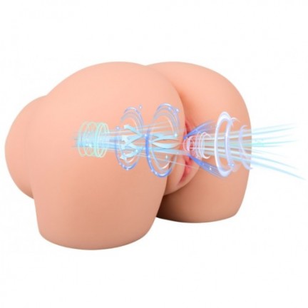 Реалистичный вибро-мастурбатор с функцией всасывания и звуковым сопровождением Satisfaction Cutie Lush