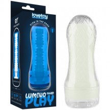 Прозрачный мастурбатор светящийся в темноте Lumino Play Ribbed Masturbator