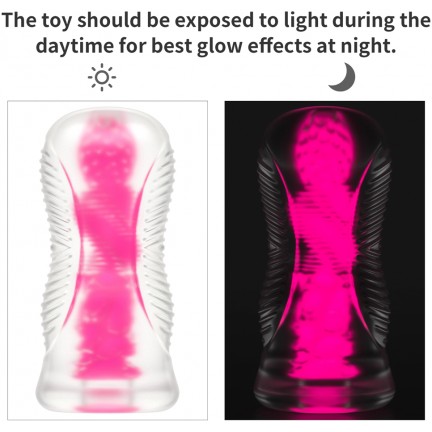 Светящийся в темноте мастурбатор Lumino Play Pink Glow Masturbator