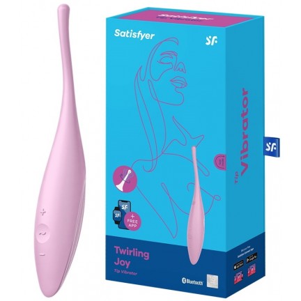 Точечный смарт-стимулятор с вибрацией Satisfyer Twirling Joy розовый