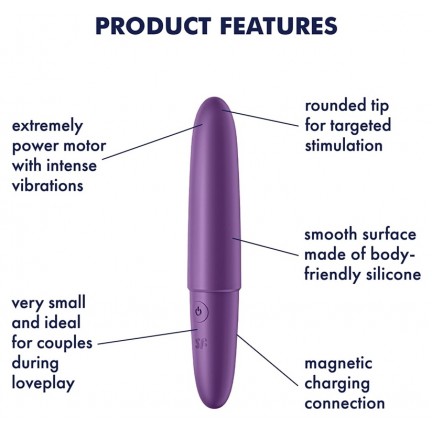 Мини вибратор Satisfyer Ultra Power Bullet 6 фиолетовый