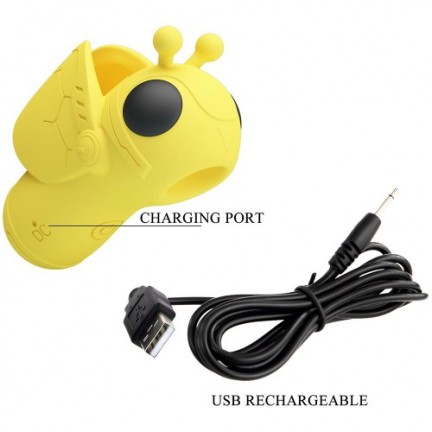 Насадка на палец Pretty Love Magic Bee с вакуумно-волновой стимуляцией