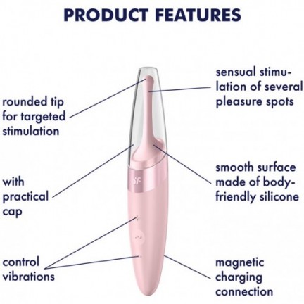 Точечный стимулятор с вибрацией Satisfyer Twirling Delight розовый