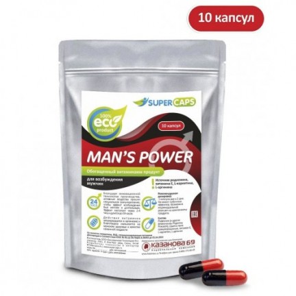 Средство возбуждающее для мужчин с L-carnitin Mans Power 10 капсул