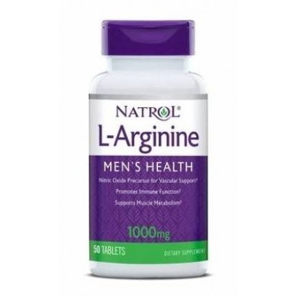 Бад для мужчин Natrol L-Arginine 1000 mg 50 таблеток