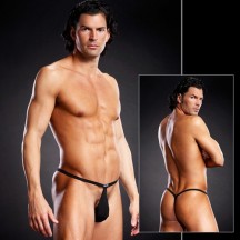Мужские черные Pouch V-стринги S/M