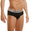 Черные мужские брифы Hustler на широкой резинке из микрофибры M