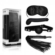 Набор Deluxe Bondage Kit (маска, вибростимулятор точки G, плеть, кляп-шар)